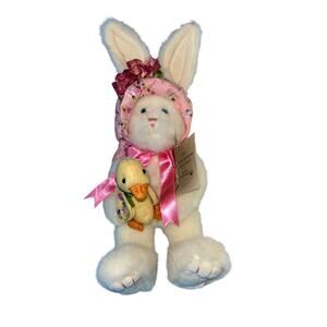 Boyds 10" Hattie Springfield & Lil’ Quack Rabbit Plush Rare